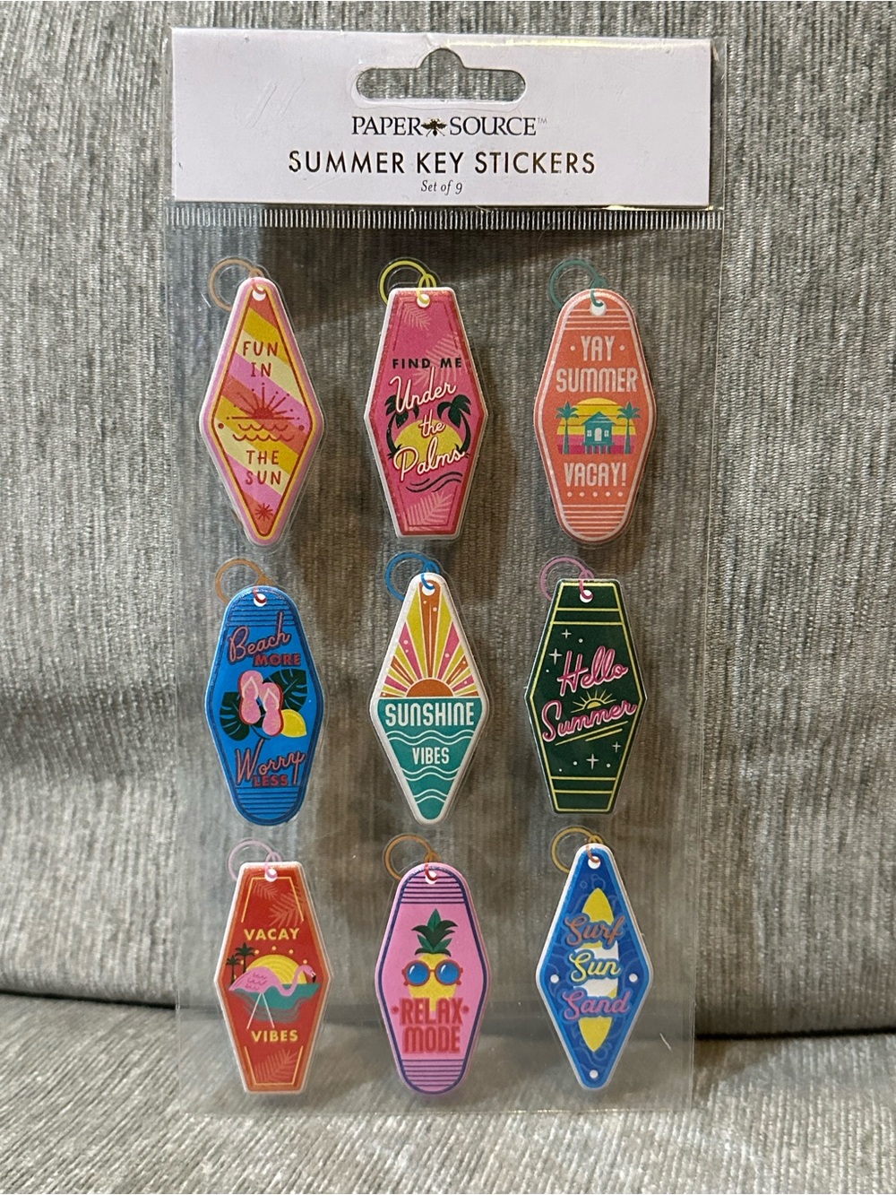 Paper Source Summer Key Stickers - NWT
